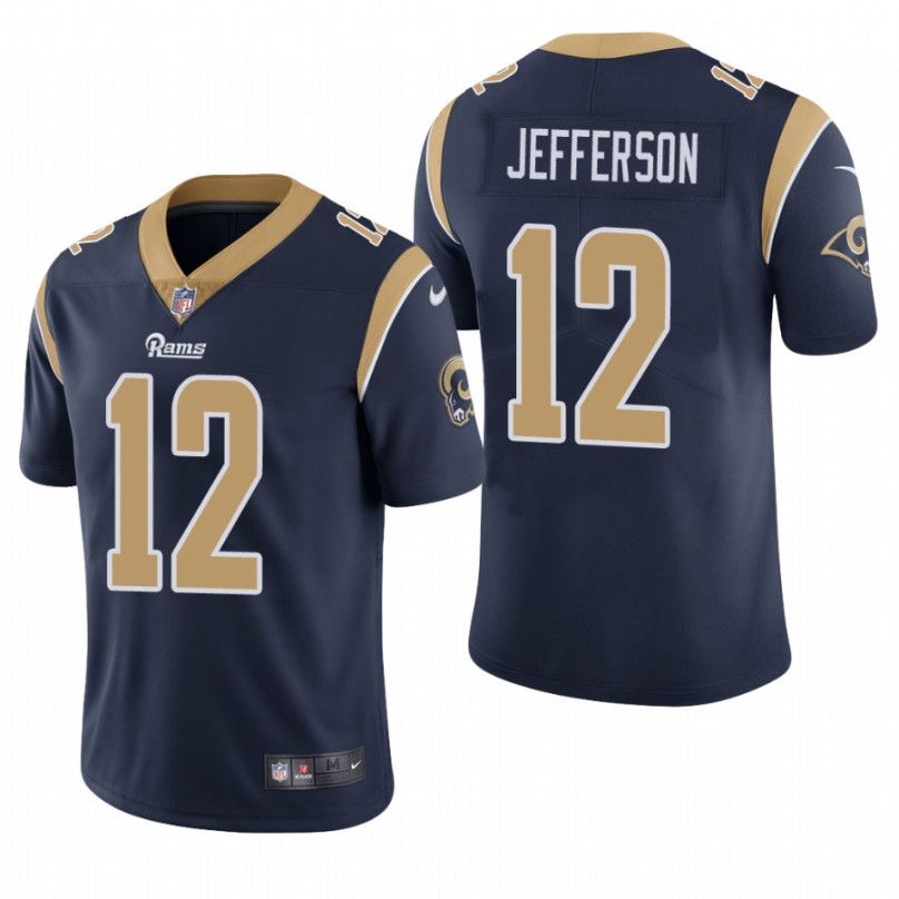 Men Los Angeles Rams #12 Van Jefferson Nike Navy Vapor Limited NFL Jersey->los angeles rams->NFL Jersey
